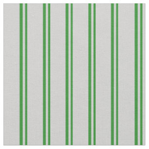 Forest Green and Light Grey Striped Pattern Fabric