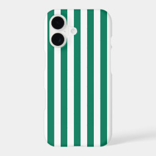 Forest green and white candy stripes