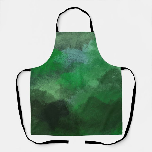 forest green beverage coaster apron (Front)