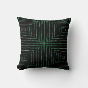 Forest Green Burst-Zebra Print Cushion