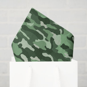 Forest Green Camouflage Tissue Paper