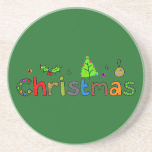 Forest Green Christmas Coaster