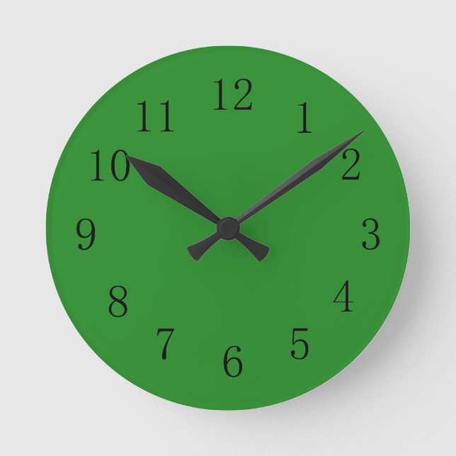 Forest Green Colour Wall Clock (Front)