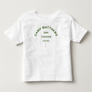Forest Green Crest Family Camping Trip Toddler T-Shirt