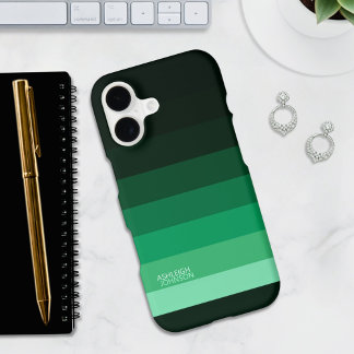 Forest Green Fade Gradient Color Stripes 