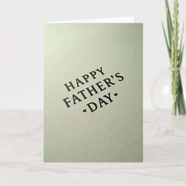 Forest Green Fathers Day Card (Front)