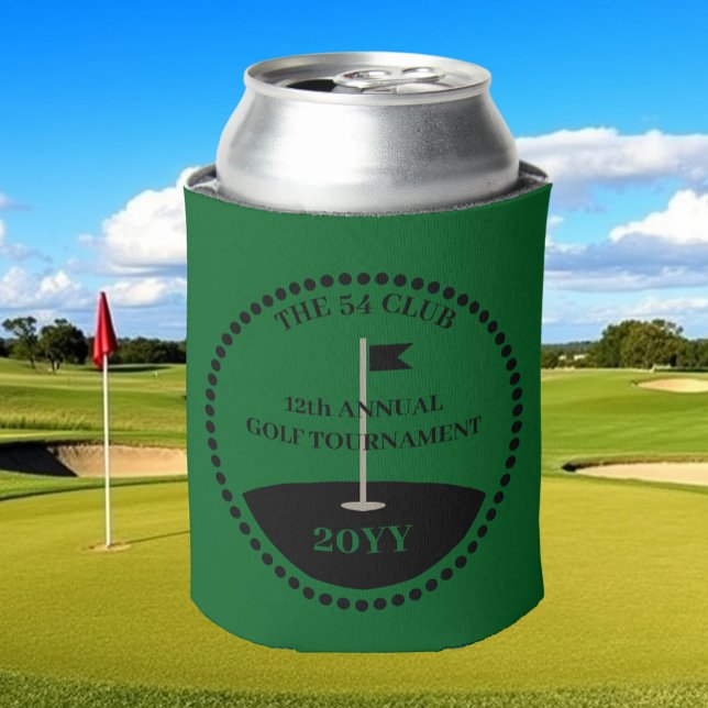 Forest Green Golf Tournament Club Name Can Cooler (Creator Uploaded)