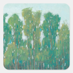 Forest Green II Square Sticker