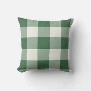 Forest Green Large Buffalo Check Gingham Cushion
