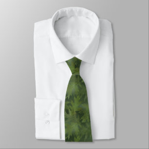 Forest Green Leaves Tie