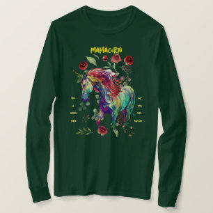(Forest Green) Mama Unicorn T-Shirt