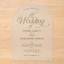 Forest Green Modern Arch Wedding Elegant