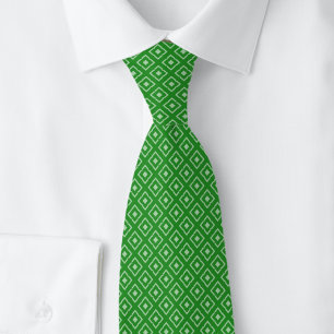 Forest Green Notched Diamond Tie