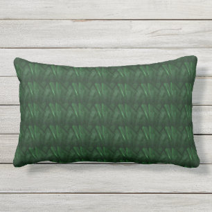 Forest Green Outdoor Lumbar Pillow