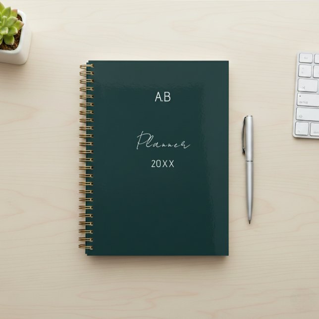 Forest Green Personalized Annual Planner  (Creator Uploaded)