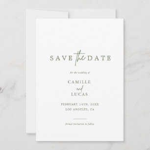 Forest Green Photo Save the Dates  Invitation