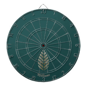 Forest Green Pine Cone Of Copper And Platinum Dartboard
