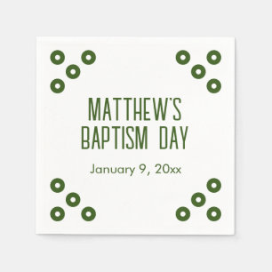 Forest Green Polka-dot Special Event Napkins