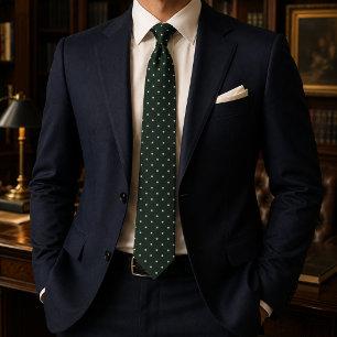 Forest Green Polka Dot Tie
