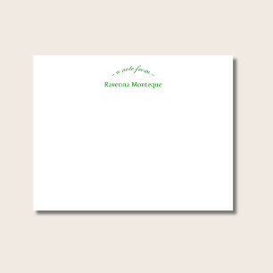Forest Green Professional Personalized Name Chic Card