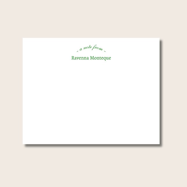 Forest Green Professional Personalized Name Chic Card (Creator Uploaded)