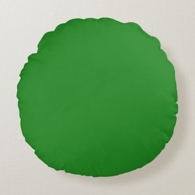 Forest Green Round Pillow (Front)