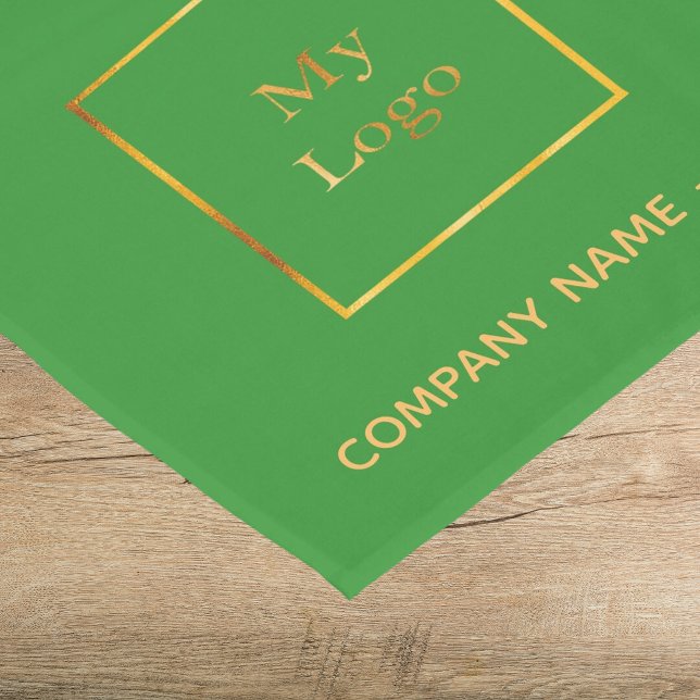 Forest green salon business logo short table runner (Creator Uploaded)