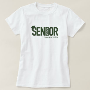 Forest Green SENIOR with Graduation Cap T-Shirt