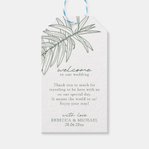 Forest Green Simple Botanical Gift Tags