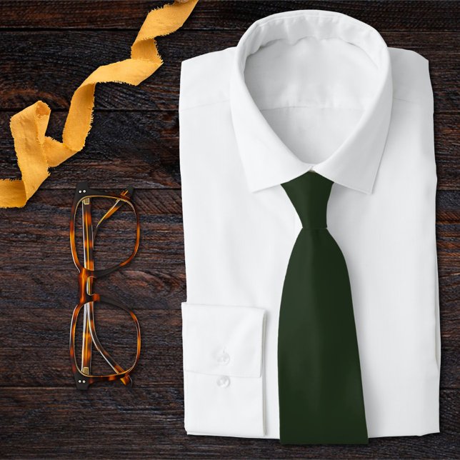 Forest Green Solid Green Hunter Green Tie (Creator Uploaded)