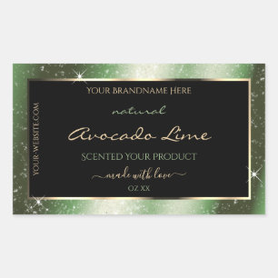 Forest Green Sparkle Glitter Frame Product Label