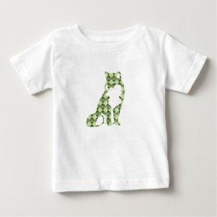Forest Green Square and Diamond Chequered fox Baby T-Shirt