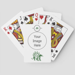 Forest Green Stegosaurus Spiked Dinosaur Playing Cards