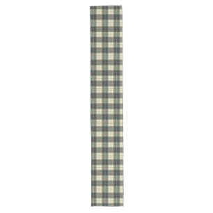 Forest Green Tartan Snowflake Table Runner