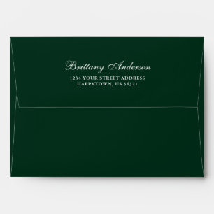 Forest Green Wedding Envelope