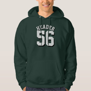 Forest Green & White Adults   Sports Jersey Design Hoodie