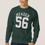 Forest Green & White Adults | Sports Jersey Design Sweatshirt<br><div class="desc">Forest Green & White Adults | Sports Jersey Design • Mens Jersey Sweatshirt</div>