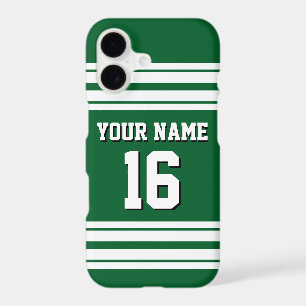 Forest Green White Team Jersey Custom Number Name