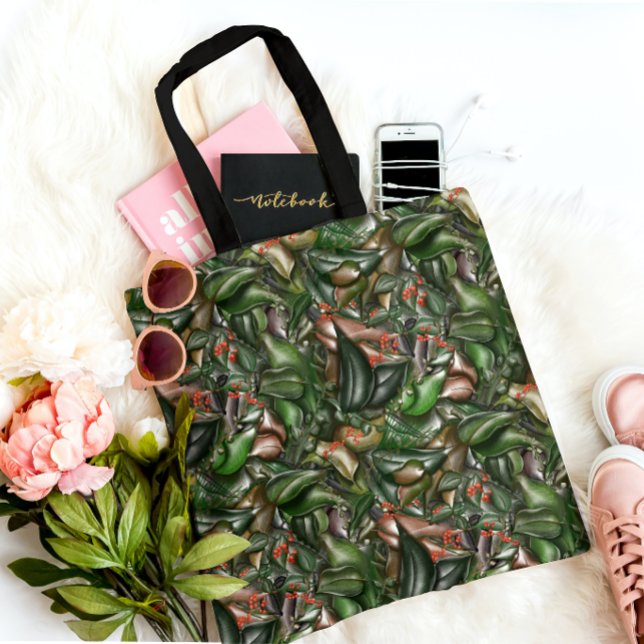 Forest greenery and berries tote bag (Creator Uploaded)