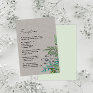 Forest Greenery on Slate Grey Reception Enclosure Card