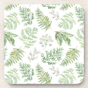 Forest Greenery Pattern Coaster