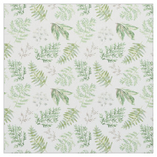 Forest Greenery Pattern Fabric