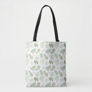 Forest Greenery Pattern Tote Bag