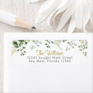 Forest Greenery Return Address Labels