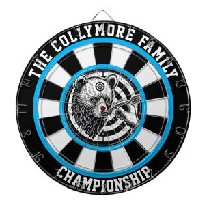 Forest Grizzly in Crosshairs Art Dartboard