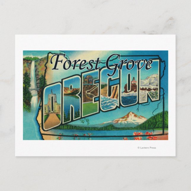 Forest Grove, Oregon - Large Letter Scenes Postcard (Front)