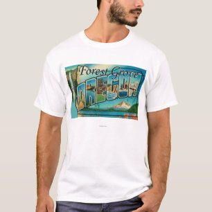 Forest Grove, Oregon - Large Letter Scenes T-Shirt