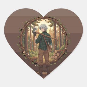 Forest Guardian Anime Heart Sticker