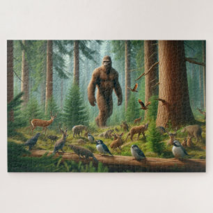 Forest Guardian, Bigfoot, Wildlife Jigsaw Puzzle
