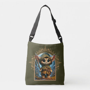 Forest Guardian Cat – Whimsical Fantasy Animal  Crossbody Bag